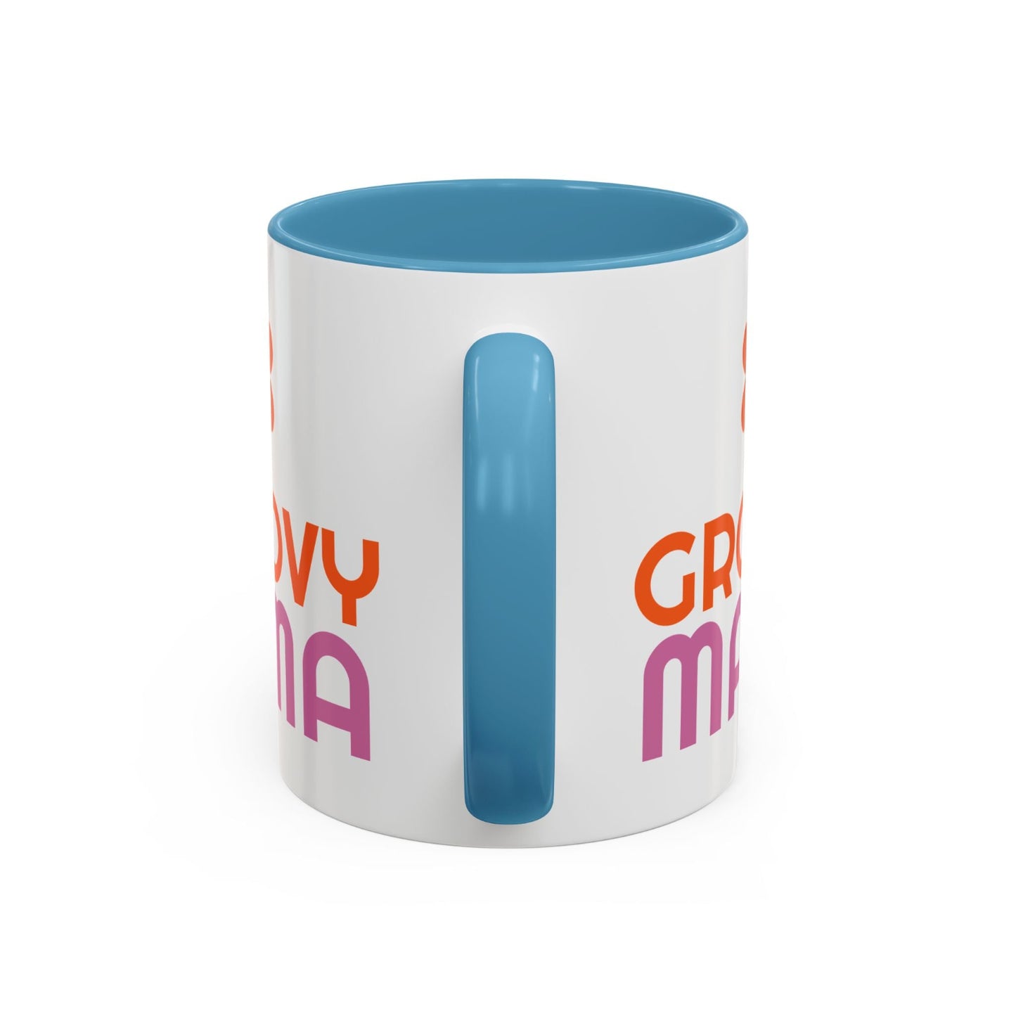 Groovy Mama Accent Coffee Mug - Fun Retro Gift, Birthday, Mother's Day, Home Office Decor, Unique Coffee Lover's Gift