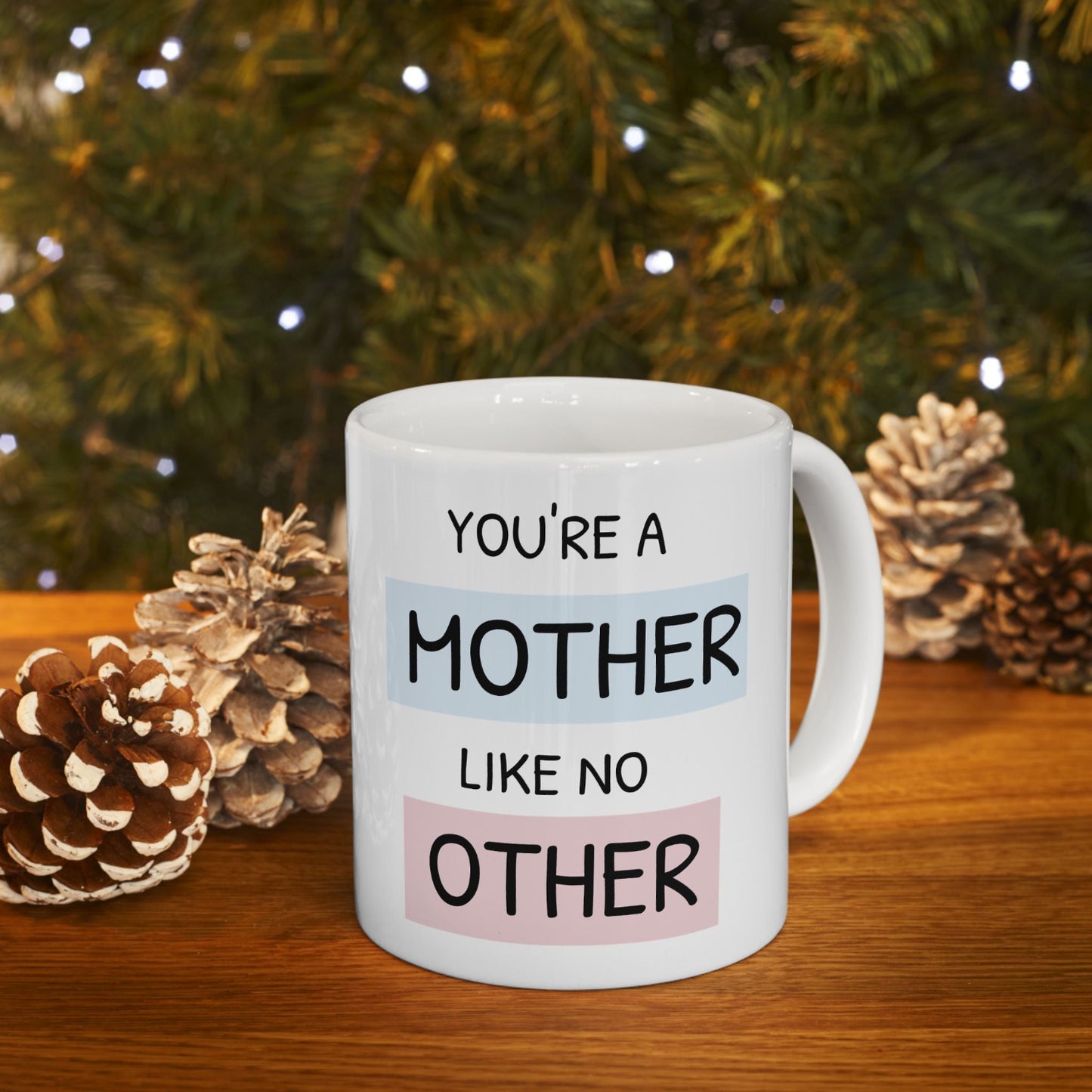 Mother's Day Ceramic Mug, Mom Love Coffee Cup, Gift for Her, Tea Mug, Floral Design, Mother Appreciation Present