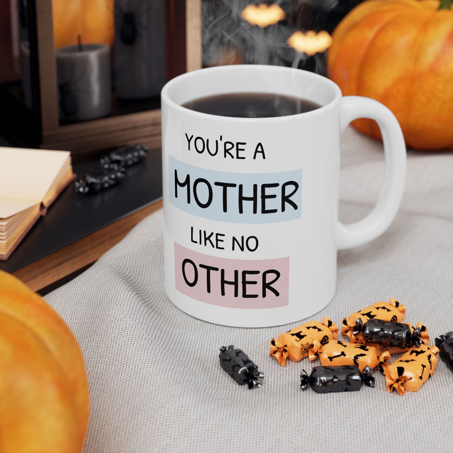 Mother's Day Ceramic Mug, Mom Love Coffee Cup, Gift for Her, Tea Mug, Floral Design, Mother Appreciation Present