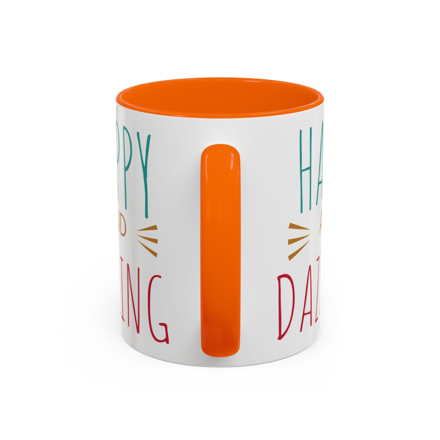 Happy & Dazzling Coffee Mug, Inspirational Gift for Friends, Motivational Mug for Joyful Morning, Fun Office Decor, Unique Tea Mug
