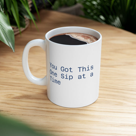Motivational Ceramic Mug, 11oz, 15oz - Quiet Time Coffee Cup, Inspirational Quote, Gift for Coffee Lovers, Office Mug, Positive Energy Mug,
