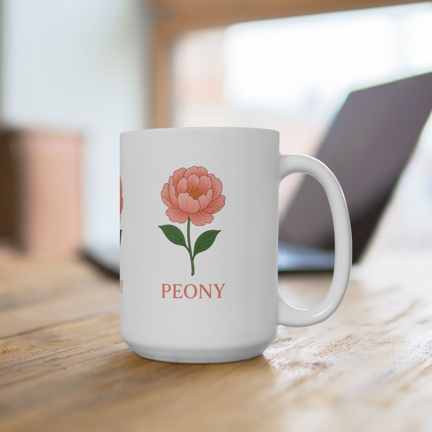 Ceramic Mug, (11oz, 15oz)  Floral Coffee Cup, Perfect Gift for Plant Lovers, Home Decor, Birthday, Housewarming, Mother's Day