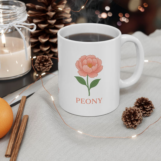 Ceramic Mug, (11oz, 15oz)  Floral Coffee Cup, Perfect Gift for Plant Lovers, Home Decor, Birthday, Housewarming, Mother's Day
