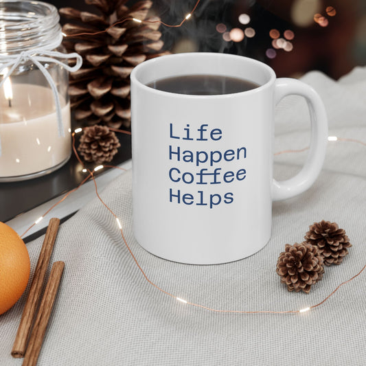 Coffee Mug, Life Journey Ceramic Mug, Coffee Lover Gift, Inspirational Mug, Morning Mug, Gift for Him, Gift for Her