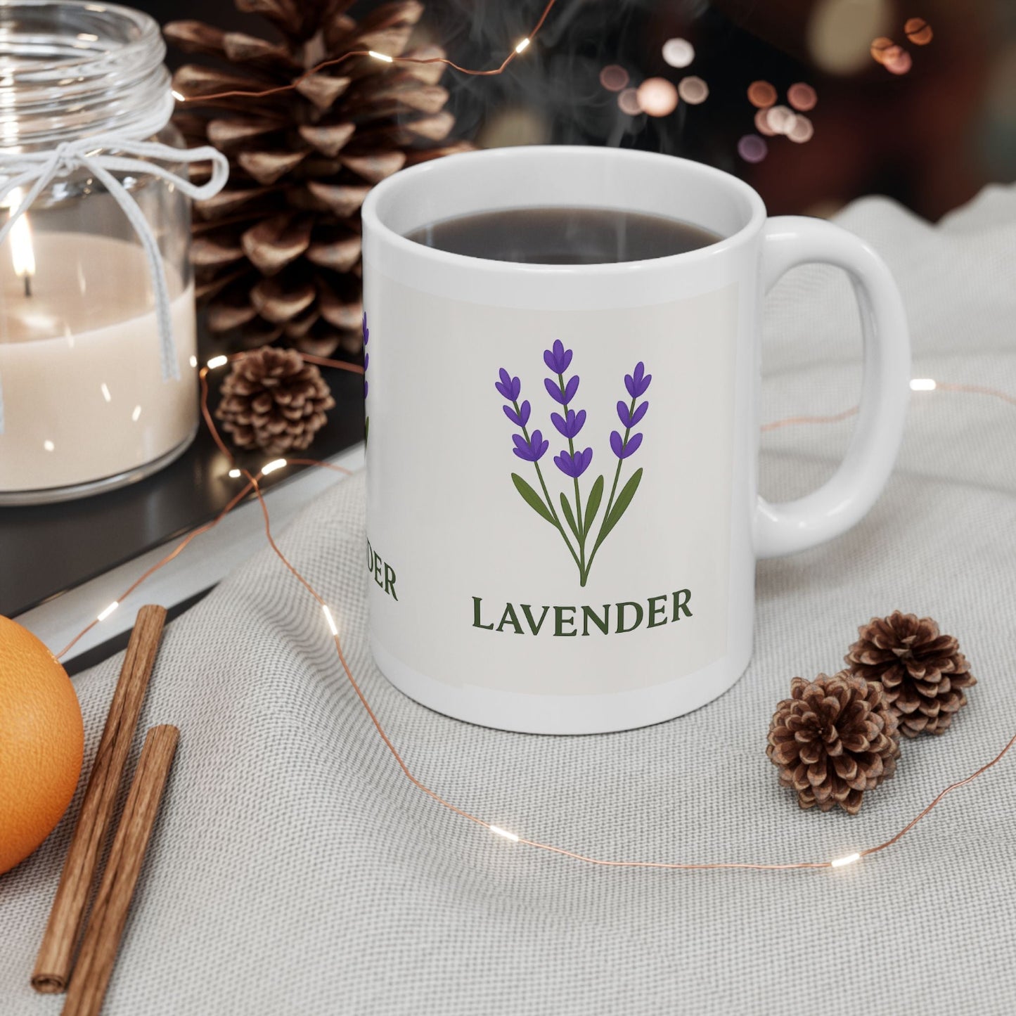Lavender Ceramic Mug - Perfect Gift for Tea and Coffee Lovers