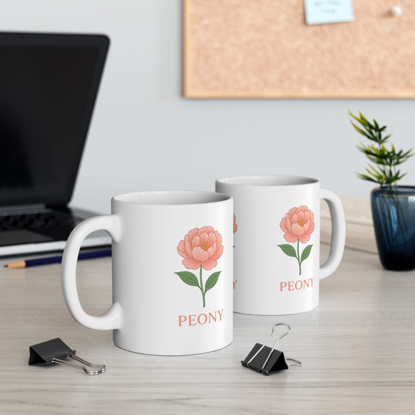 Ceramic Mug, (11oz, 15oz)  Floral Coffee Cup, Perfect Gift for Plant Lovers, Home Decor, Birthday, Housewarming, Mother's Day