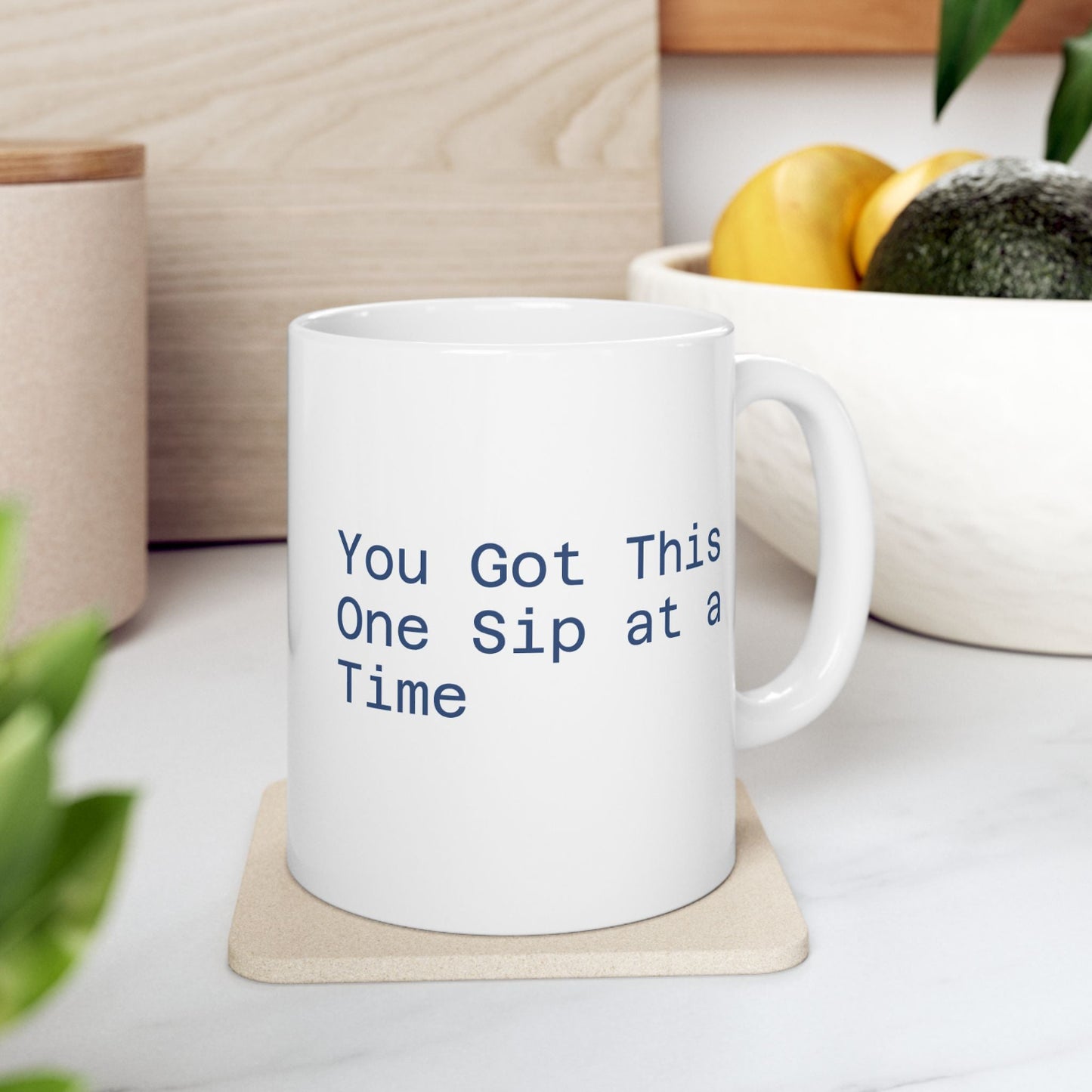 Motivational Ceramic Mug, 11oz, 15oz - Quiet Time Coffee Cup, Inspirational Quote, Gift for Coffee Lovers, Office Mug, Positive Energy Mug,